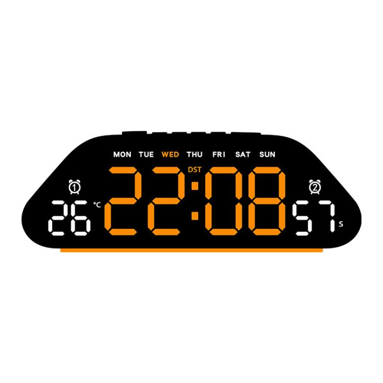 Sveglia digitale con ampio display a LED, 3 livelli di luminosità, funzione di attenuazione automatica, luce notturna d'atmosfera e timer.