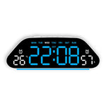 Sveglia digitale con ampio display a LED, 3 livelli di luminosità, funzione di attenuazione automatica, luce notturna d'atmosfera e timer.
