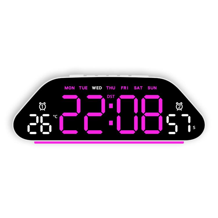Sveglia digitale con ampio display a LED, 3 livelli di luminosità, funzione di attenuazione automatica, luce notturna d'atmosfera e timer.