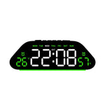 Sveglia digitale con ampio display a LED, 3 livelli di luminosità, funzione di attenuazione automatica, luce notturna d'atmosfera e timer.