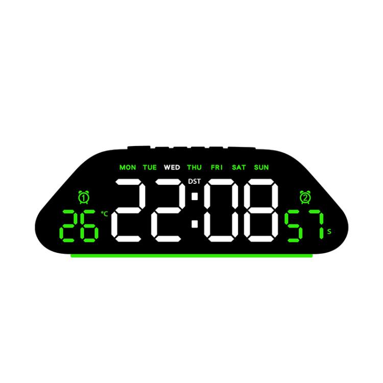 Sveglia digitale con ampio display a LED, 3 livelli di luminosità, funzione di attenuazione automatica, luce notturna d'atmosfera e timer.