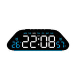 Sveglia digitale con ampio display a LED, 3 livelli di luminosità, funzione di attenuazione automatica, luce notturna d'atmosfera e timer.
