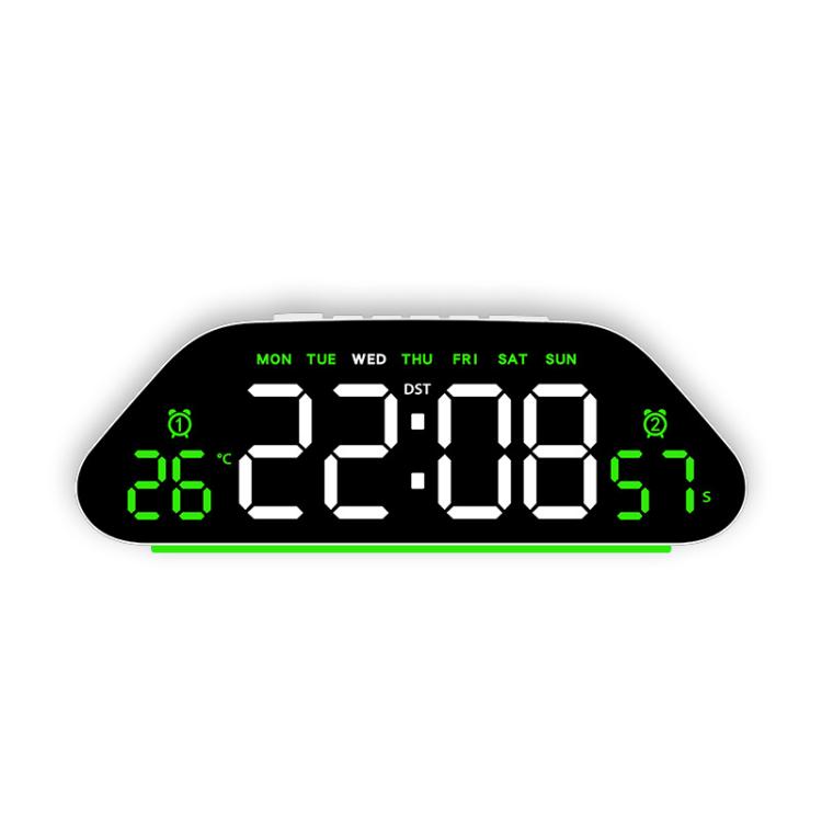 Sveglia digitale con ampio display a LED, 3 livelli di luminosità, funzione di attenuazione automatica, luce notturna d'atmosfera e timer.