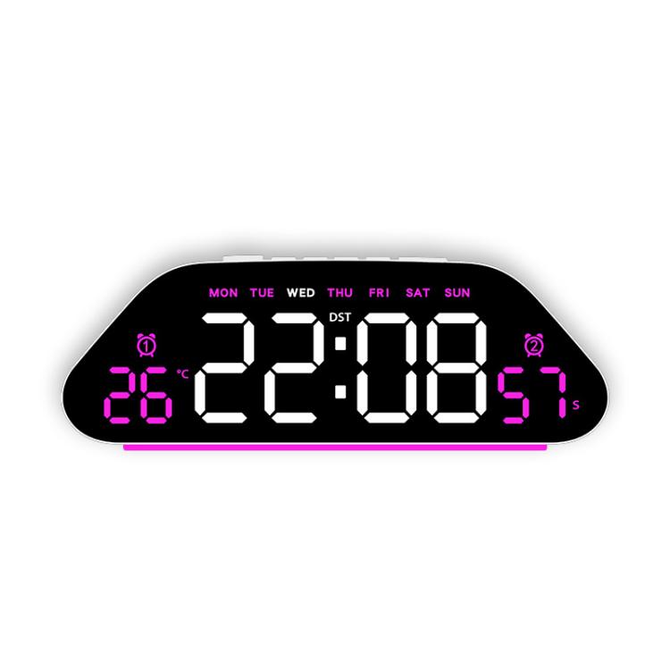 Sveglia digitale con ampio display a LED, 3 livelli di luminosità, funzione di attenuazione automatica, luce notturna d'atmosfera e timer.