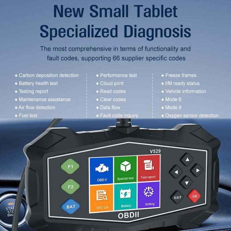 Scanner diagnostico guasti auto OBD2 sistema motore