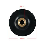 Testina abrasiva flessibile e pieghevole in gomma per smerigliatrice angolare con giunto morbido, disco adesivo, 3 inch 8cm M10, 3 inch 8cm M14, 3 inch 8cm M16, 4 inch 10cm M10, 4 inch 10cm M14, 4 inch 10cm M16