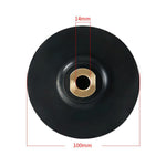 Testina abrasiva flessibile e pieghevole in gomma per smerigliatrice angolare con giunto morbido, disco adesivo, 3 inch 8cm M10, 3 inch 8cm M14, 3 inch 8cm M16, 4 inch 10cm M10, 4 inch 10cm M14, 4 inch 10cm M16