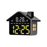 Sveglia digitale a forma di casa con luce notturna, doppia sveglia e funzione timer, 4 livelli di luminosità., GH9033 Black+Yellow Light, GH9033 Black+White Light, GH9033 Black+Red Light, GH9033 Black+Blue Light, GH9033 Black+Green Light               ...