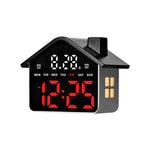 Sveglia digitale a forma di casa con luce notturna, doppia sveglia e funzione timer, 4 livelli di luminosità., GH9033 Black+Yellow Light, GH9033 Black+White Light, GH9033 Black+Red Light, GH9033 Black+Blue Light, GH9033 Black+Green Light               ...