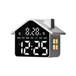 Sveglia digitale a forma di casa con luce notturna, doppia sveglia e funzione timer, 4 livelli di luminosità., GH9033 Black+Yellow Light, GH9033 Black+White Light, GH9033 Black+Red Light, GH9033 Black+Blue Light, GH9033 Black+Green Light               ...