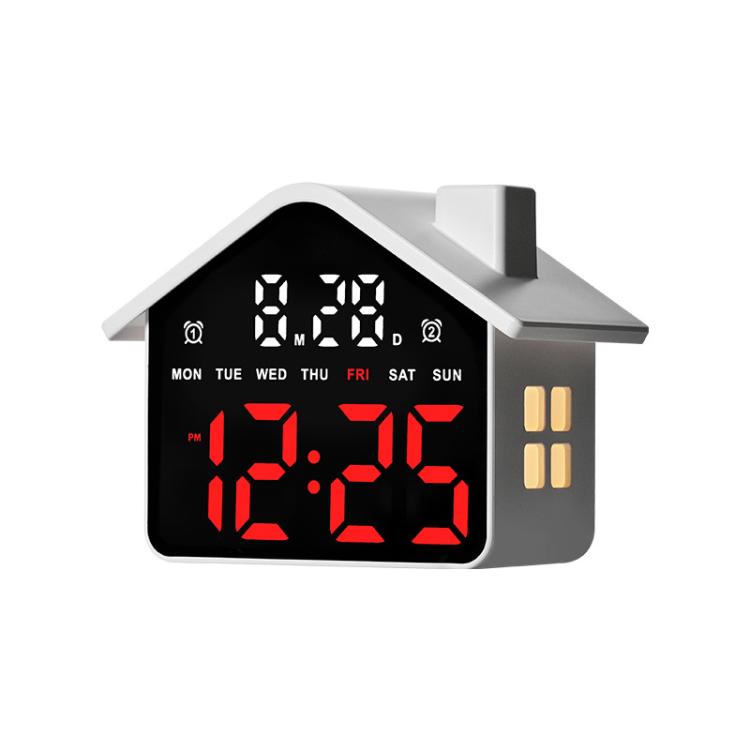 Sveglia digitale a forma di casa con luce notturna, doppia sveglia e funzione timer, 4 livelli di luminosità., GH9033 Black+Yellow Light, GH9033 Black+White Light, GH9033 Black+Red Light, GH9033 Black+Blue Light, GH9033 Black+Green Light               ...
