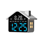 Sveglia digitale a forma di casa con luce notturna, doppia sveglia e funzione timer, 4 livelli di luminosità., GH9033 Black+Yellow Light, GH9033 Black+White Light, GH9033 Black+Red Light, GH9033 Black+Blue Light, GH9033 Black+Green Light               ...