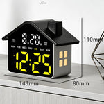 Sveglia digitale a forma di casa con luce notturna, doppia sveglia e funzione timer, 4 livelli di luminosità., GH9033 Black+Yellow Light, GH9033 Black+White Light, GH9033 Black+Red Light, GH9033 Black+Blue Light, GH9033 Black+Green Light               ...