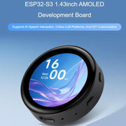 Scheda di sviluppo ESP32-S3 con display touch AMOLED rotondo da 1,43 pollici, supporta l'interazione vocale AI e le piattaforme LLM online senza batterie al litio., Waveshare 34384