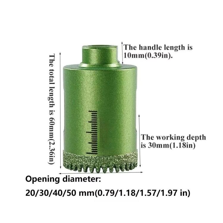 Punta da trapano per piastrelle con foro dentellato, 20mm, 25mm, 30mm, 35mm, 40mm, 42mm, 45mm, 50mm, 55mm, 60mm