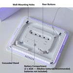 Grande orologio digitale da parete a LED con luce ambientale RGB a colori variabili, doppia sveglia e timer, ideale per palestra, ufficio e arredamento domestico.