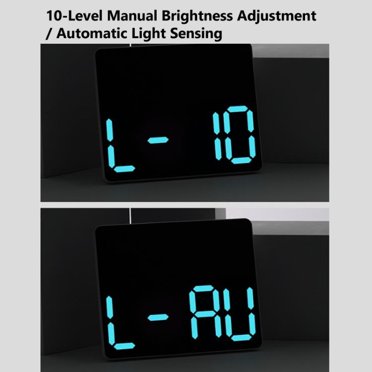 Grande orologio digitale da parete a LED con cifre a colori RGB variabili, doppia sveglia e timer, ideale per palestra, ufficio e arredamento domestico.