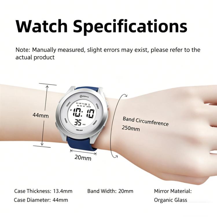 Orologio sportivo digitale per bambini MINGRUI, impermeabile fino a 30 metri, con retroilluminazione a LED, sveglia, cronometro e formato 12/24 ore.