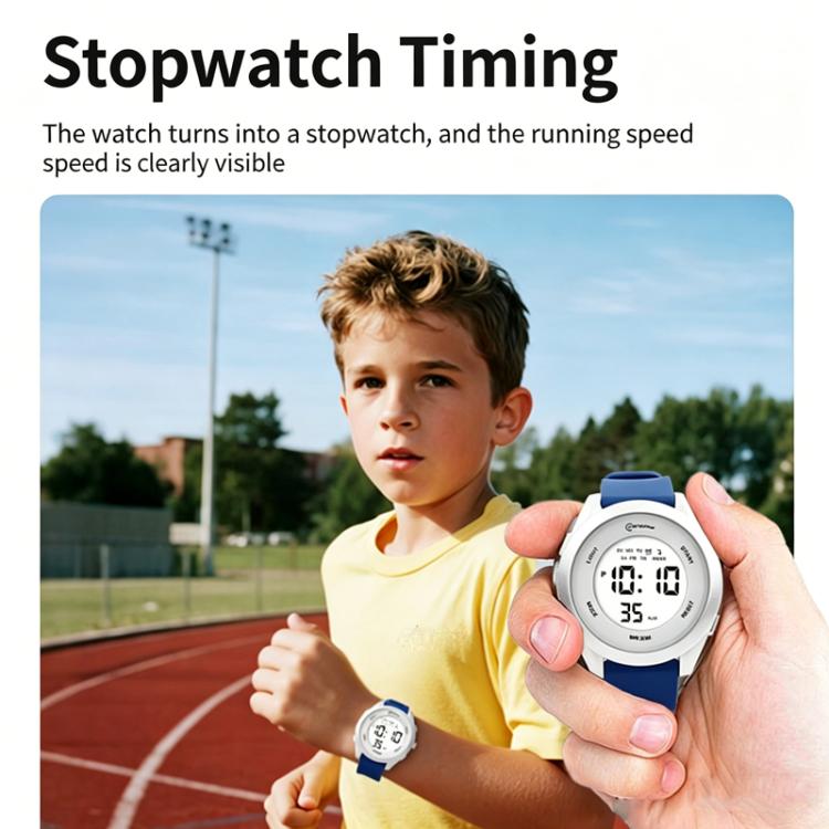 Orologio sportivo digitale per bambini MINGRUI, impermeabile fino a 30 metri, con retroilluminazione a LED, sveglia, cronometro e formato 12/24 ore.