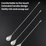 Cucchiaio da tè o caffè con manico lungo in acciaio inox 304, LsCook 30cm