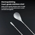 Cucchiaio da tè o caffè con manico lungo in acciaio inox 304, LsCook 30cm
