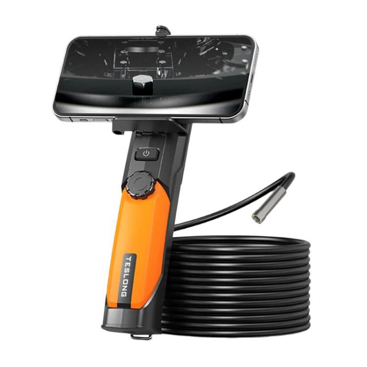 TESLONG WF200 WiFi HD Endoscope With LED Lights Handheld Industrial Inspection & Repair Borescope, Dual-Lens 8mm/5m