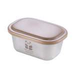 Ciotola per insalata LsCook in acciaio inox 304 con coperchio, mini contenitore ermetico per condimenti.