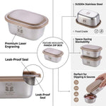 Ciotola per insalata LsCook in acciaio inox 304 con coperchio, mini contenitore ermetico per condimenti.