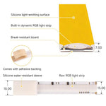 Striscia LED COB colorata RGBWC Waveshare, chip di controllo WS2812B, protezione IP65, striscia LED programmabile, 1m, 5m