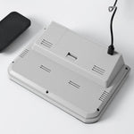 Stazione meteorologica wireless a colori con orologio atomico e sensore esterno, termometro e igrometro digitale per interni ed esterni., 767 White, 777 White