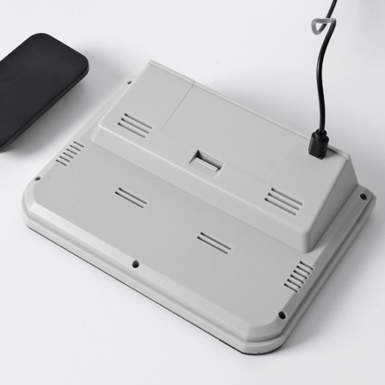 Stazione meteorologica wireless a colori con orologio atomico e sensore esterno, termometro e igrometro digitale per interni ed esterni., 767 White, 777 White