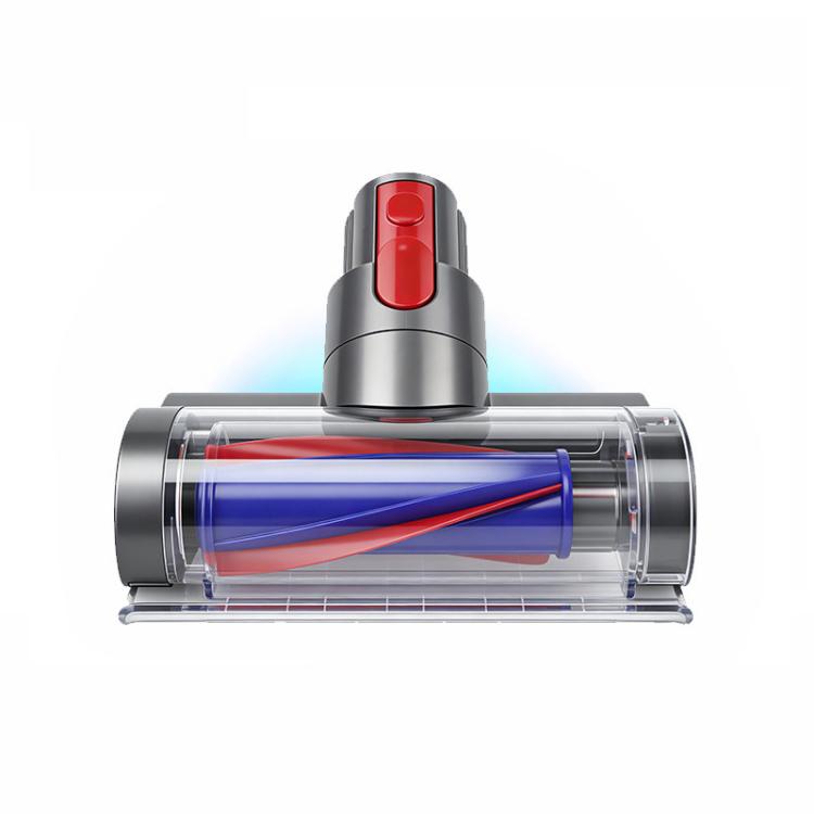 Spazzola con luce per la rimozione degli acari della polvere, compatibile con aspirapolvere senza fili Dyson V7 V8 V10 V11 V15, mini accessorio motorizzato anti-groviglio.