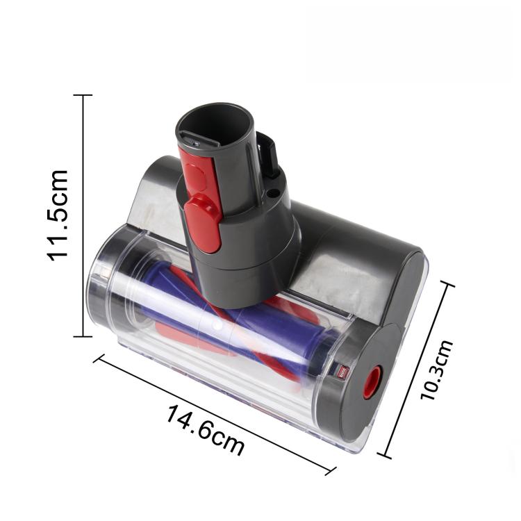 Spazzola con luce per la rimozione degli acari della polvere, compatibile con aspirapolvere senza fili Dyson V7 V8 V10 V11 V15, mini accessorio motorizzato anti-groviglio.