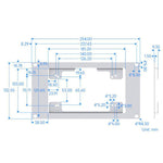 Pannello montaggio 3U per display DSI 7" Raspberry Pi