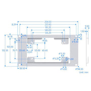 Pannello di montaggio HomeRack per display DSI da 7 pollici, spazio di montaggio 3U, compatibile con i display touch ufficiali Raspberry Pi da 7 pollici, Waveshare 34390