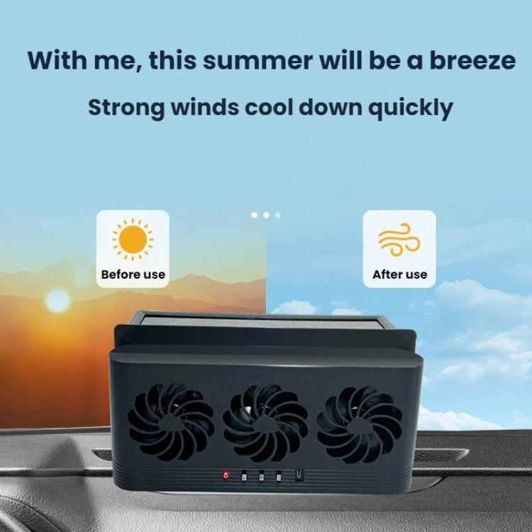 Ventilatore di scarico solare 3 in 1 per veicoli