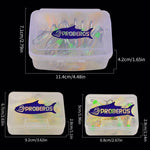 PROBEROS 10 pezzi/scatola Ami tripli decorati con piume e riflessi Ami di ricambio in acciaio ad alto tenore di carbonio ultra affilati, No.4, No. 2, No. 1, No. 1/0, No. 2/0, No. 3/0, No. 4/0, No. 5/0