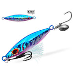 PROBEROS LF179 Esche artificiali in metallo per jigging con paletta rotante fosforescente per la pesca in acqua salata, 30g, 40g, 60g, 80g, 90g