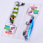 PROBEROS LF179 Esche artificiali in metallo per jigging con paletta rotante fosforescente per la pesca in acqua salata, 30g, 40g, 60g, 80g, 90g