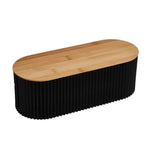 Scatola per la gestione dei cavi da scrivania, contenitore per cavi, prese di corrente e coperchio per riporre il cavo di alimentazione., White, Blue, White With Wood Cover, Black With Wood Cover