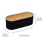 Scatola per la gestione dei cavi da scrivania, contenitore per cavi, prese di corrente e coperchio per riporre il cavo di alimentazione., White, Blue, White With Wood Cover, Black With Wood Cover