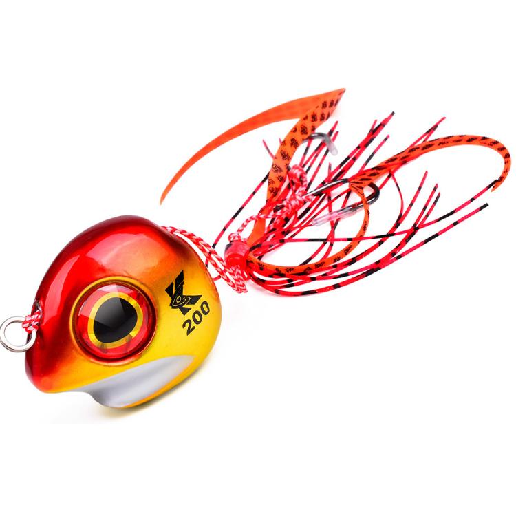 KATYUSHA Kabura Snapper Jig Head 3D Bionic Eyes Tai Rubber Lead Jigs per la pesca di fondo, cernie e orate, 150G, 200G