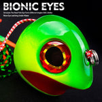KATYUSHA Kabura Snapper Jig Head 3D Bionic Eyes Tai Rubber Lead Jigs per la pesca di fondo, cernie e orate, 60G, 80G, 100G, 120G