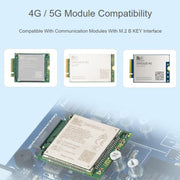 La scheda di espansione multifunzione CM5 Gigabit/2.5G Dual Ethernet supporta la comunicazione industriale RS485, il modulo 4G/5G e l'uscita video 4K., Waveshare 34251