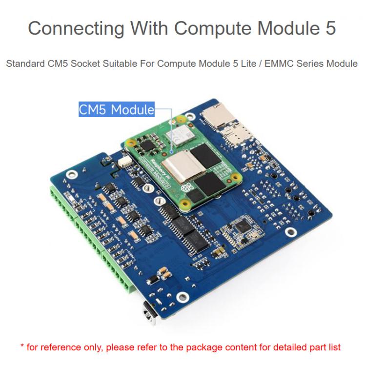 CM5 Gigabit/2.5G Dual Ethernet Multi-Function Expansion Board Supports RS485 Industrial Communication, 4G / 5G Module And 4K Display Output, Waveshare 34251