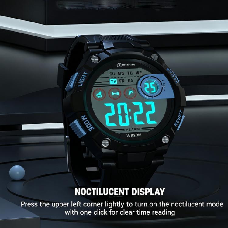 Orologio sportivo digitale per bambini MINGRUI, impermeabile, luminoso, da polso per attività all'aperto, con sveglia, cronometro e calendario.