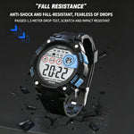 Orologio sportivo digitale per bambini MINGRUI, impermeabile, luminoso, da polso per attività all'aperto, con sveglia, cronometro e calendario.