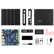 La scheda di espansione multifunzione Waveshare 34252 CM5 Gigabit/2.5G Dual Ethernet supporta la comunicazione industriale RS485, il modulo 4G/5G e l'uscita video 4K., EU Plug, UK Plug, US Plug