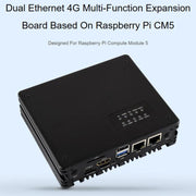 La scheda di espansione multifunzione Waveshare 34252 CM5 Gigabit/2.5G Dual Ethernet supporta la comunicazione industriale RS485, il modulo 4G/5G e l'uscita video 4K., EU Plug, UK Plug, US Plug