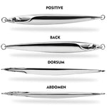 PROBEROS LF168 Esca artificiale da jigging in metallo per acqua salata, corpo vuoto, affondamento verticale, finitura a specchio, ideale per la pesca di sgombri., 180g, 200g, 230g, 250g, 300g